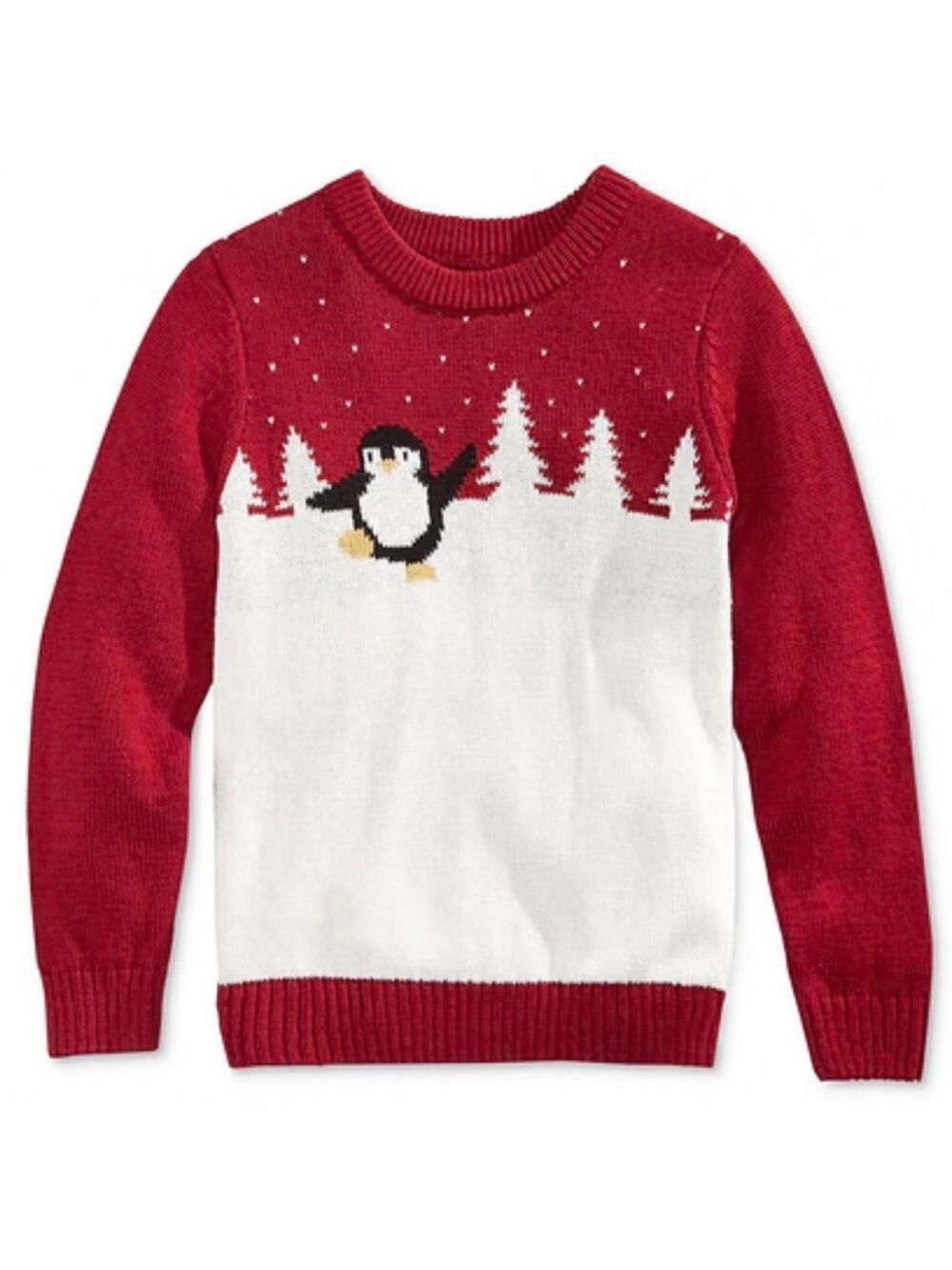 Christmas or holiday sweater with a penguin design